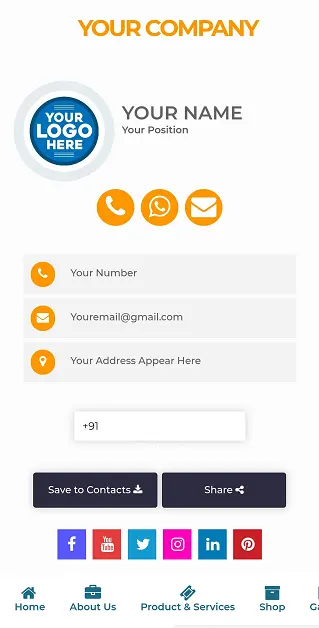 Digital business card template 10