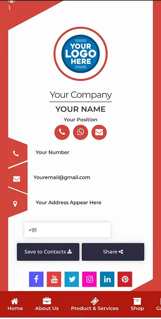 Digital business card template 12