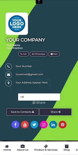 Digital business card template 5